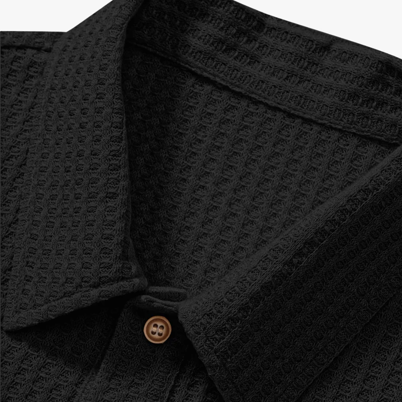 Lucas | Stylish Summer Polo Shirt for Men – Breathable Waffle Knit - Image 4