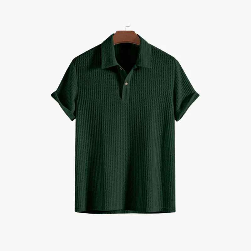 Lucas | Stylish Summer Polo Shirt for Men – Breathable Waffle Knit - Image 5
