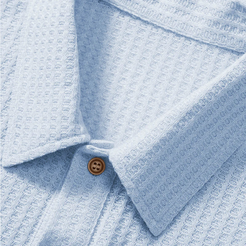 Lucas | Stylish Summer Polo Shirt for Men – Breathable Waffle Knit - Image 9