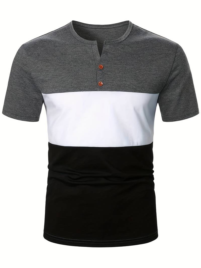 Lucia® | T-Shirt With Different Color Blocks For Men - Image 12