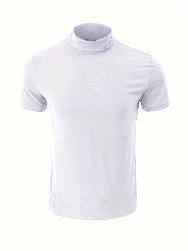 Lucian® | Casual Short Sleeve Turtleneck T-Shirt - Image 11