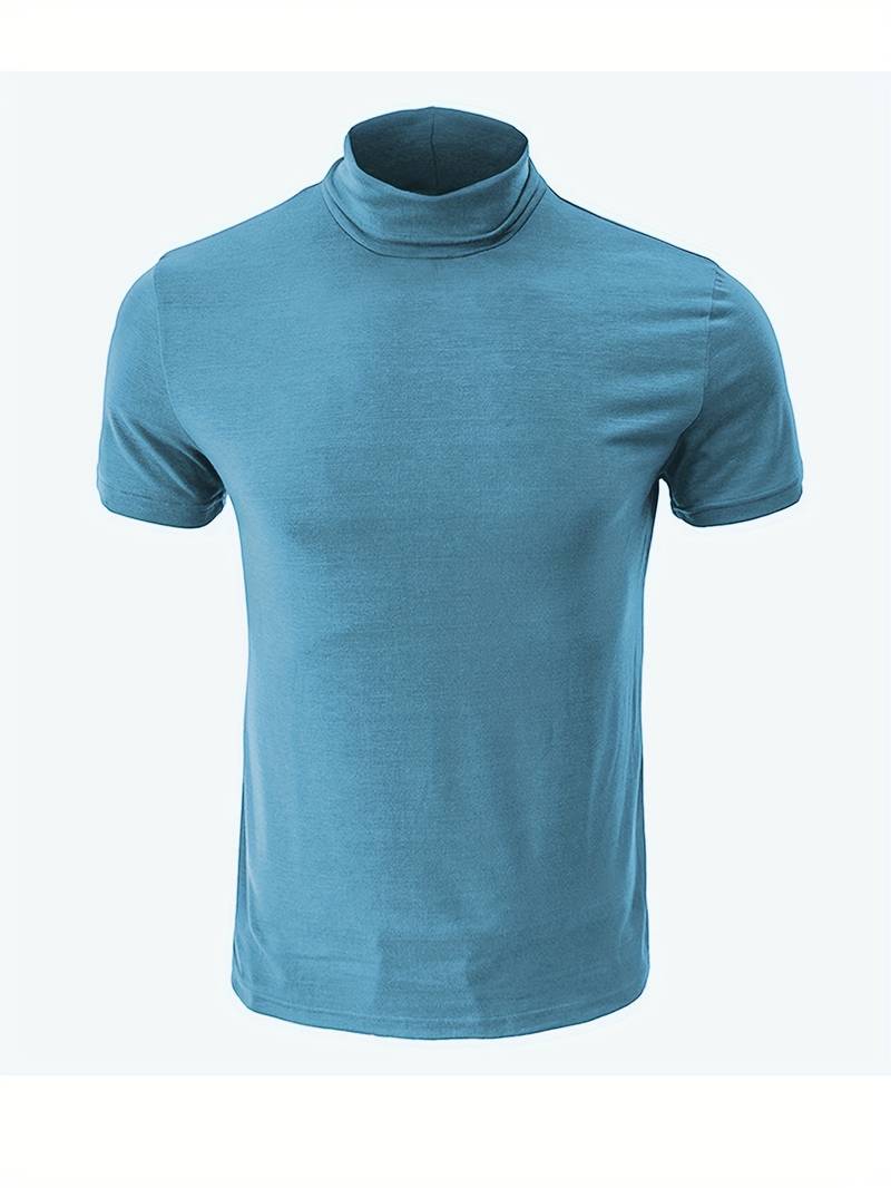 Lucian® | Casual Short Sleeve Turtleneck T-Shirt - Image 17