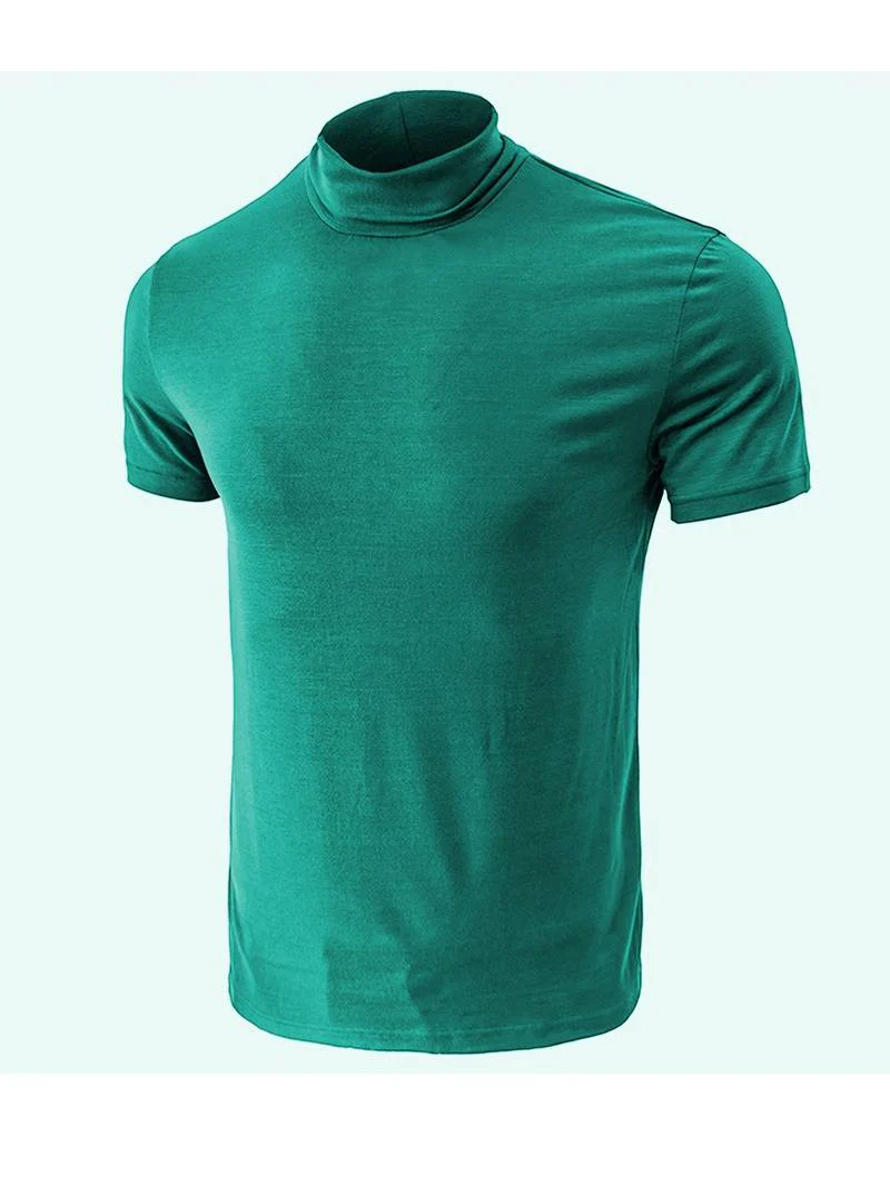 Lucian® | Casual Short Sleeve Turtleneck T-Shirt - Image 19