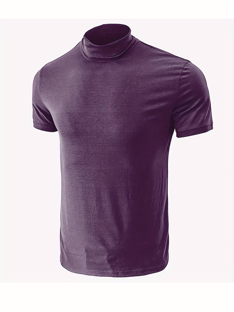 Lucian® | Casual Short Sleeve Turtleneck T-Shirt - Image 2