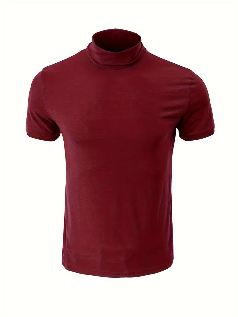 Lucian® | Casual Short Sleeve Turtleneck T-Shirt - Image 22