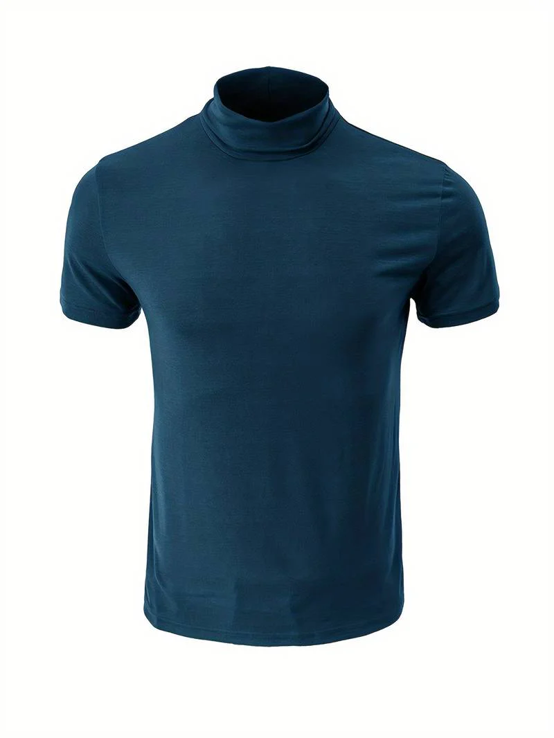 Lucian® | Casual Short Sleeve Turtleneck T-Shirt - Image 24