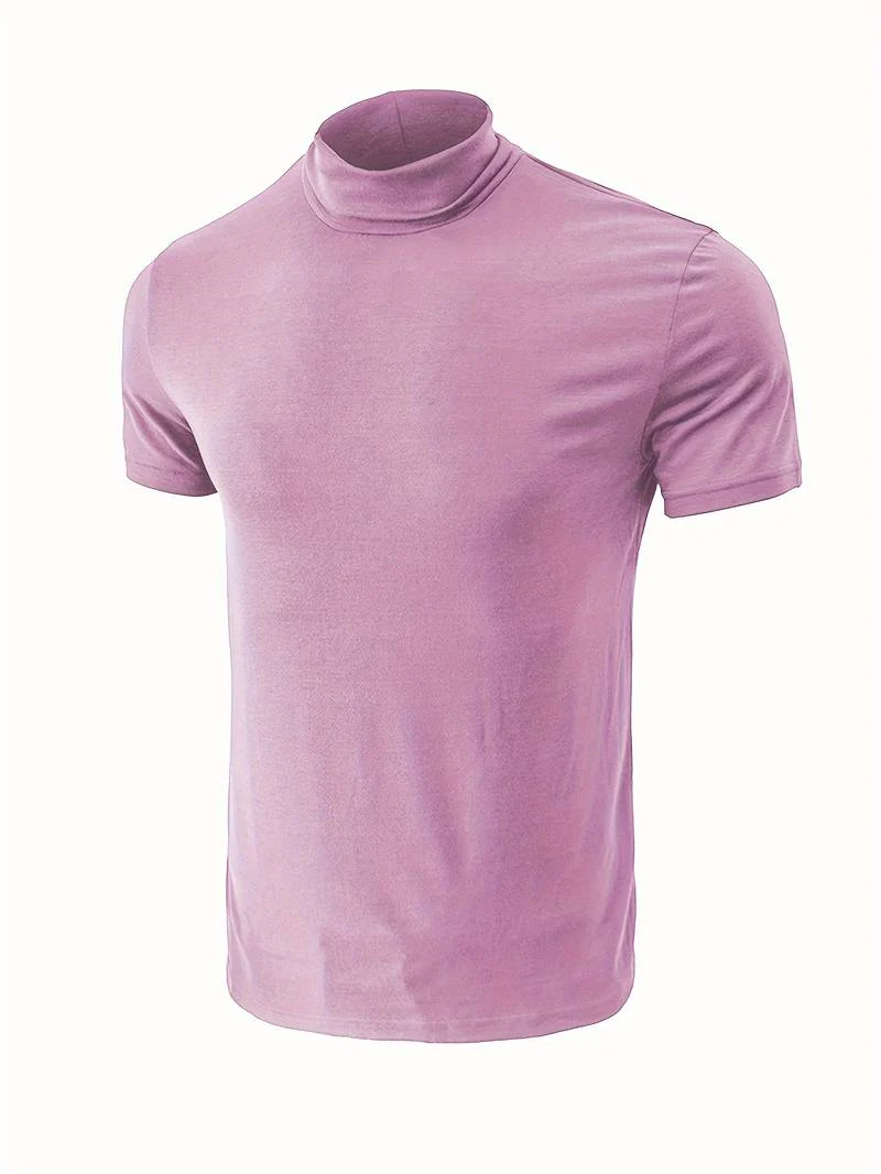 Lucian® | Casual Short Sleeve Turtleneck T-Shirt - Image 29