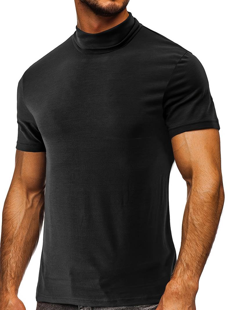Lucian® | Casual Short Sleeve Turtleneck T-Shirt - Image 32