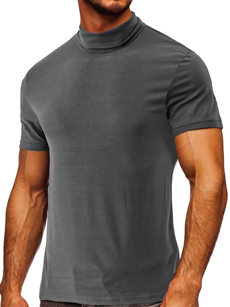 Lucian® | Casual Short Sleeve Turtleneck T-Shirt - Image 33