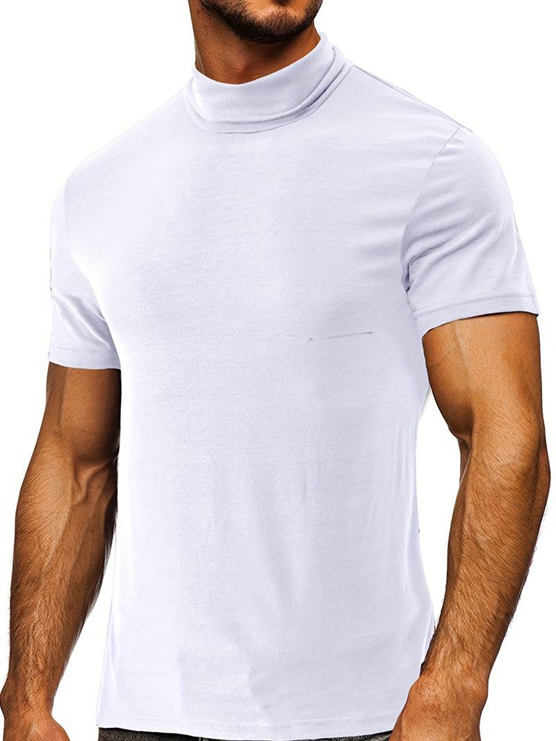 Lucian® | Casual Short Sleeve Turtleneck T-Shirt - Image 34