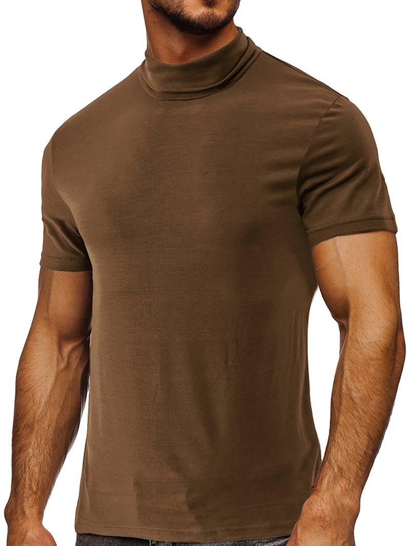 Lucian® | Casual Short Sleeve Turtleneck T-Shirt - Image 35