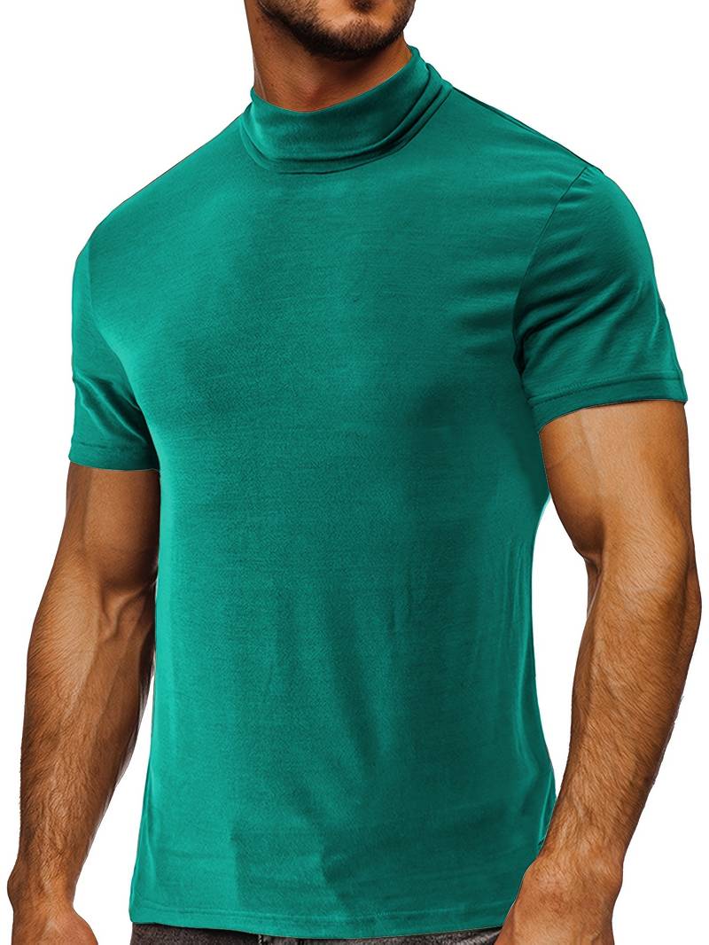 Lucian® | Casual Short Sleeve Turtleneck T-Shirt - Image 38