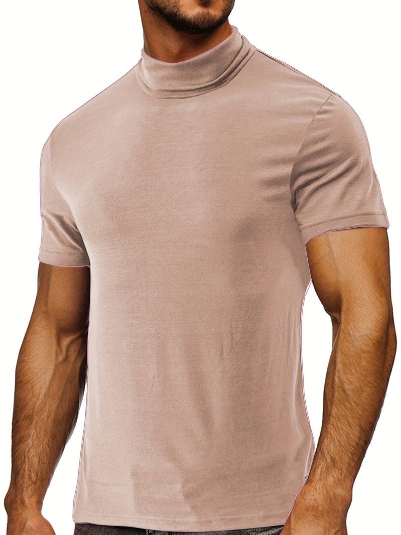 Lucian® | Casual Short Sleeve Turtleneck T-Shirt - Image 41