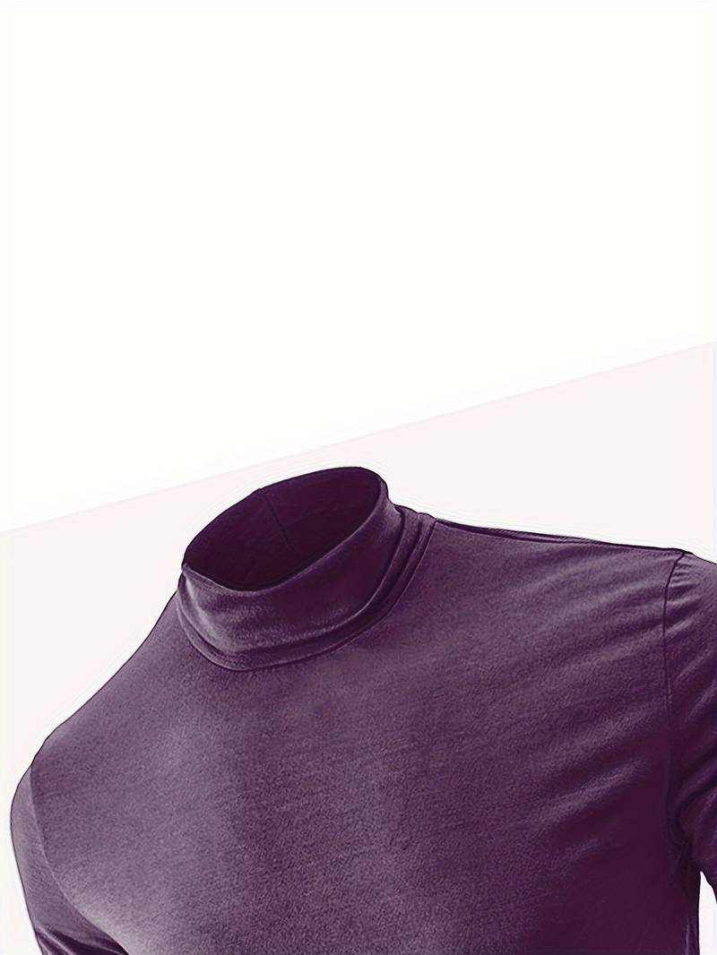 Lucian® | Casual Short Sleeve Turtleneck T-Shirt - Image 5