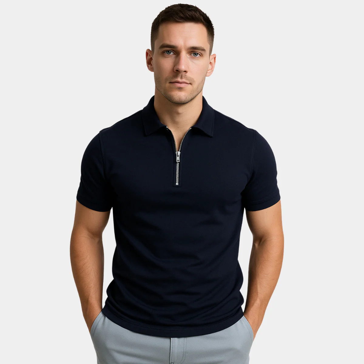 Lucian® | Modern Polo With Half Zip - Image 21