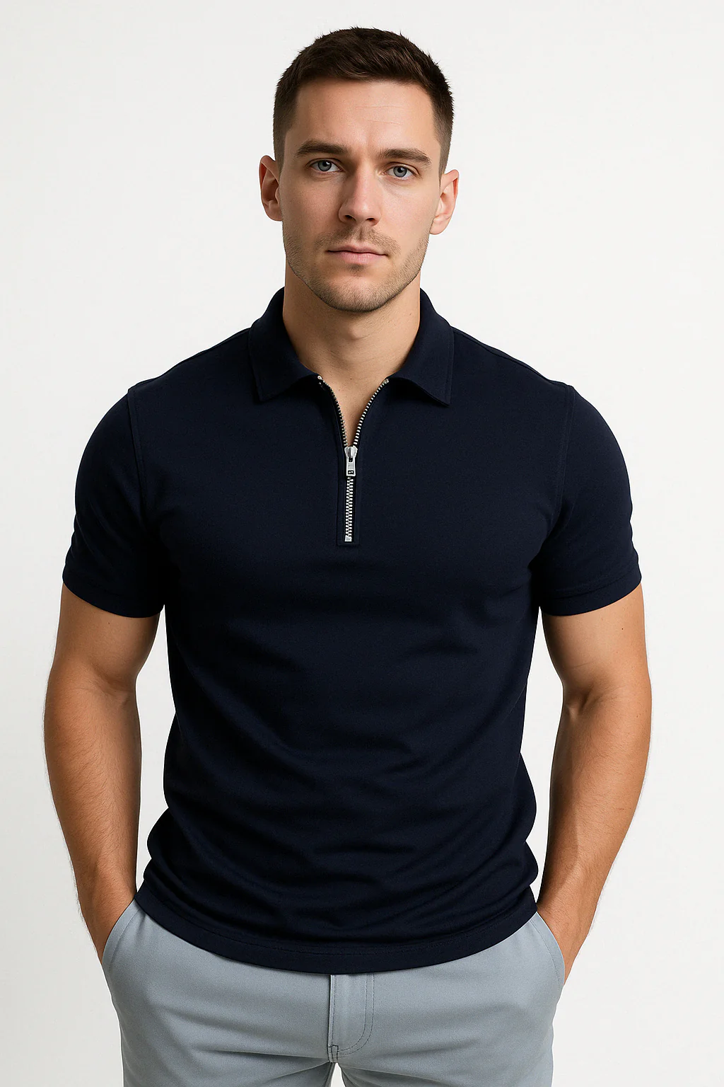 Lucian® | Modern Polo With Half Zip - Image 3
