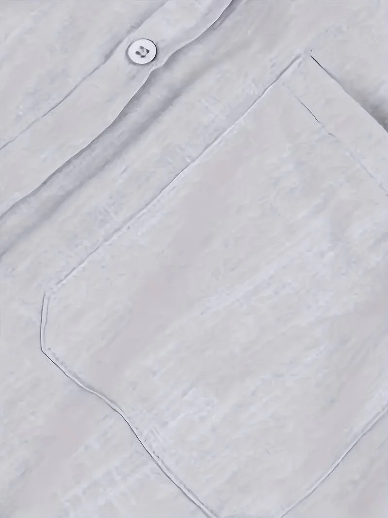 Luciana® | Plain Short Sleeve Shirt For Men - Image 3