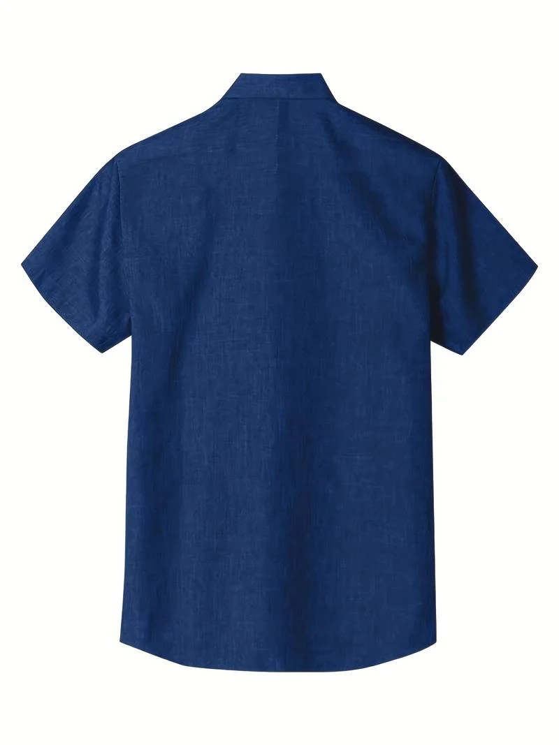 Luciana® | Plain Short Sleeve Shirt For Men - Image 6