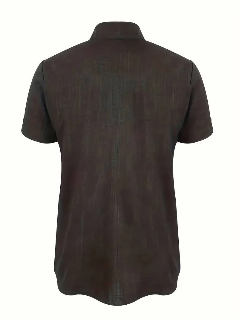 Luciana® | Plain Short Sleeve Shirt For Men - Image 8