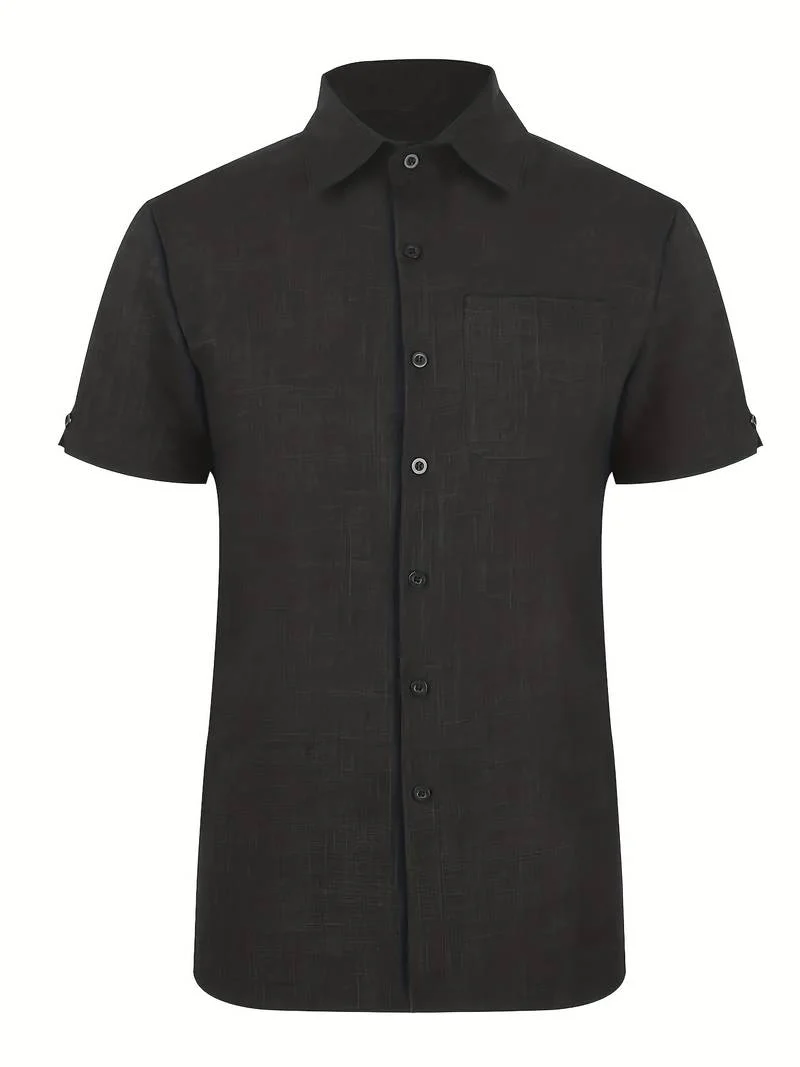 Luciana® | Plain Short Sleeve Shirt For Men - Image 9