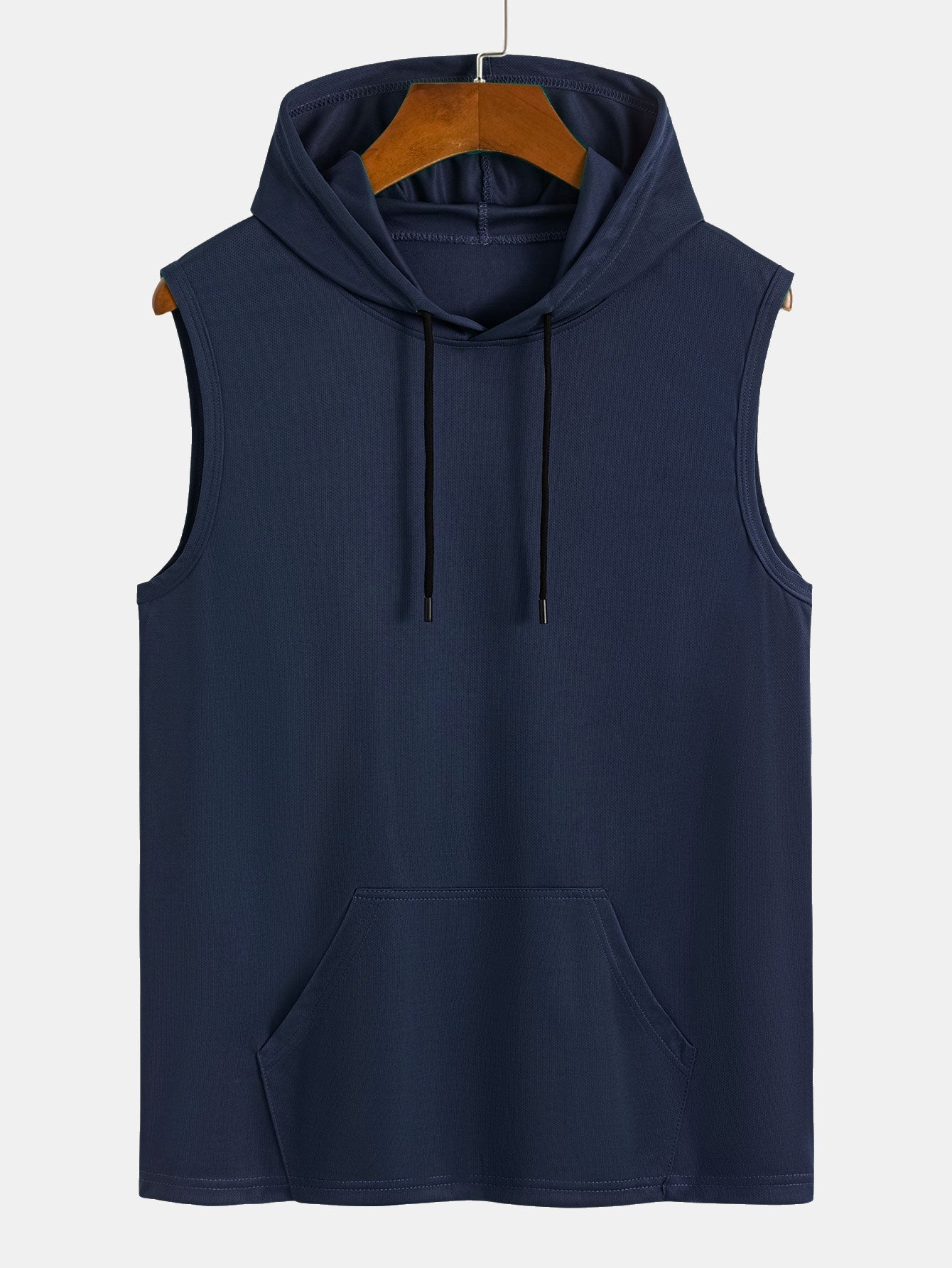 Luciano® | Athletic Mesh Kangaroo Pocket Hooded Tank - Image 11