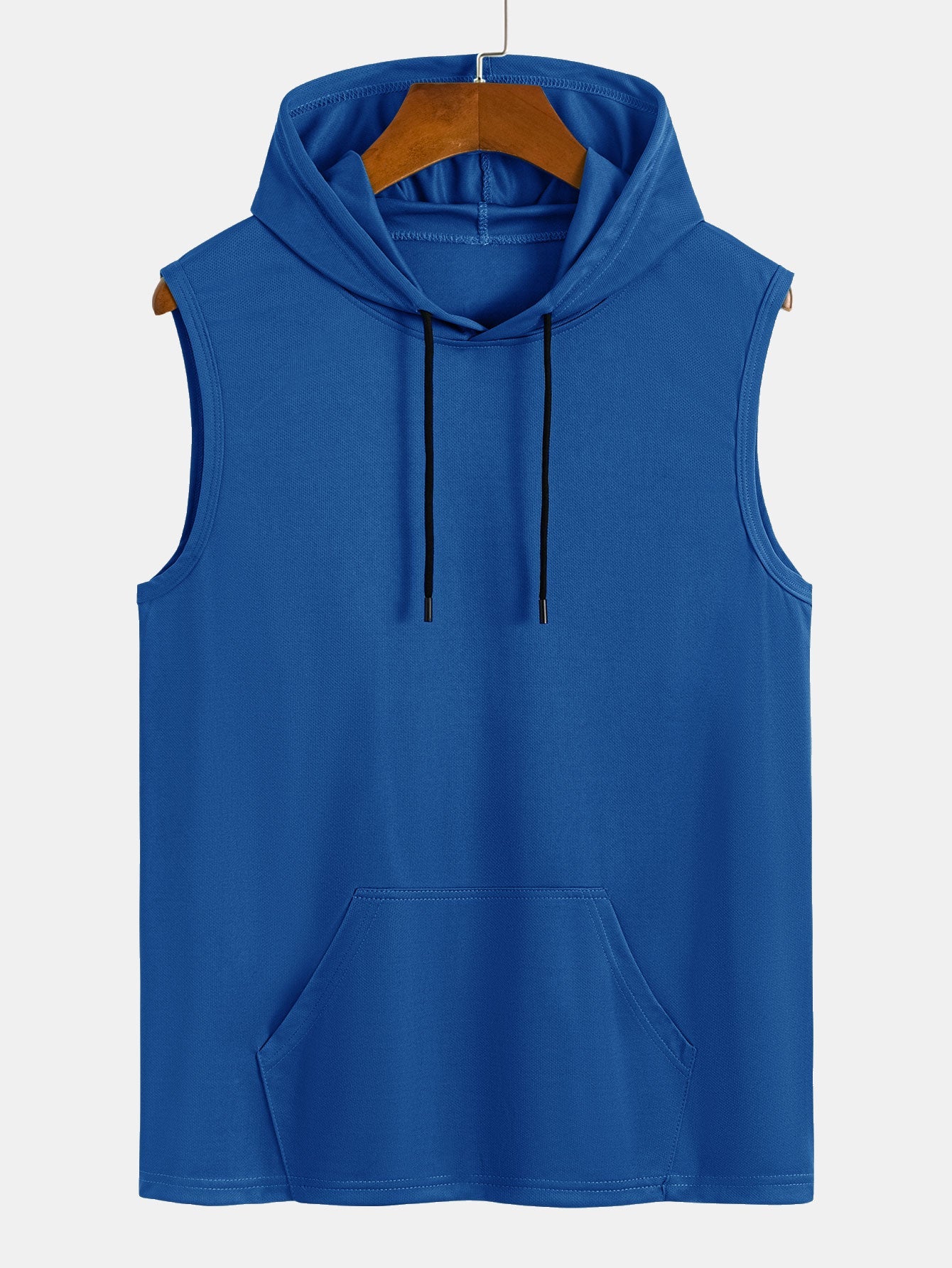 Luciano® | Athletic Mesh Kangaroo Pocket Hooded Tank - Image 9