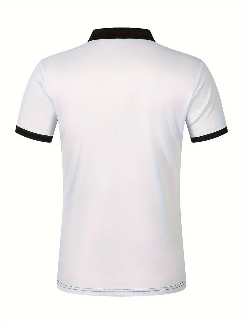 Lucie® | Casual Short Sleeve Stripe Polo Shirt For Men - Image 12