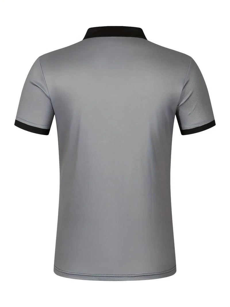 Lucie® | Casual Short Sleeve Stripe Polo Shirt For Men - Image 18