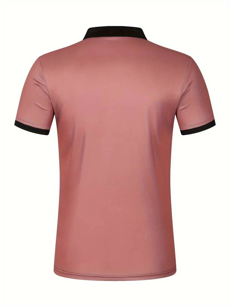 Lucie® | Casual Short Sleeve Stripe Polo Shirt For Men - Image 8