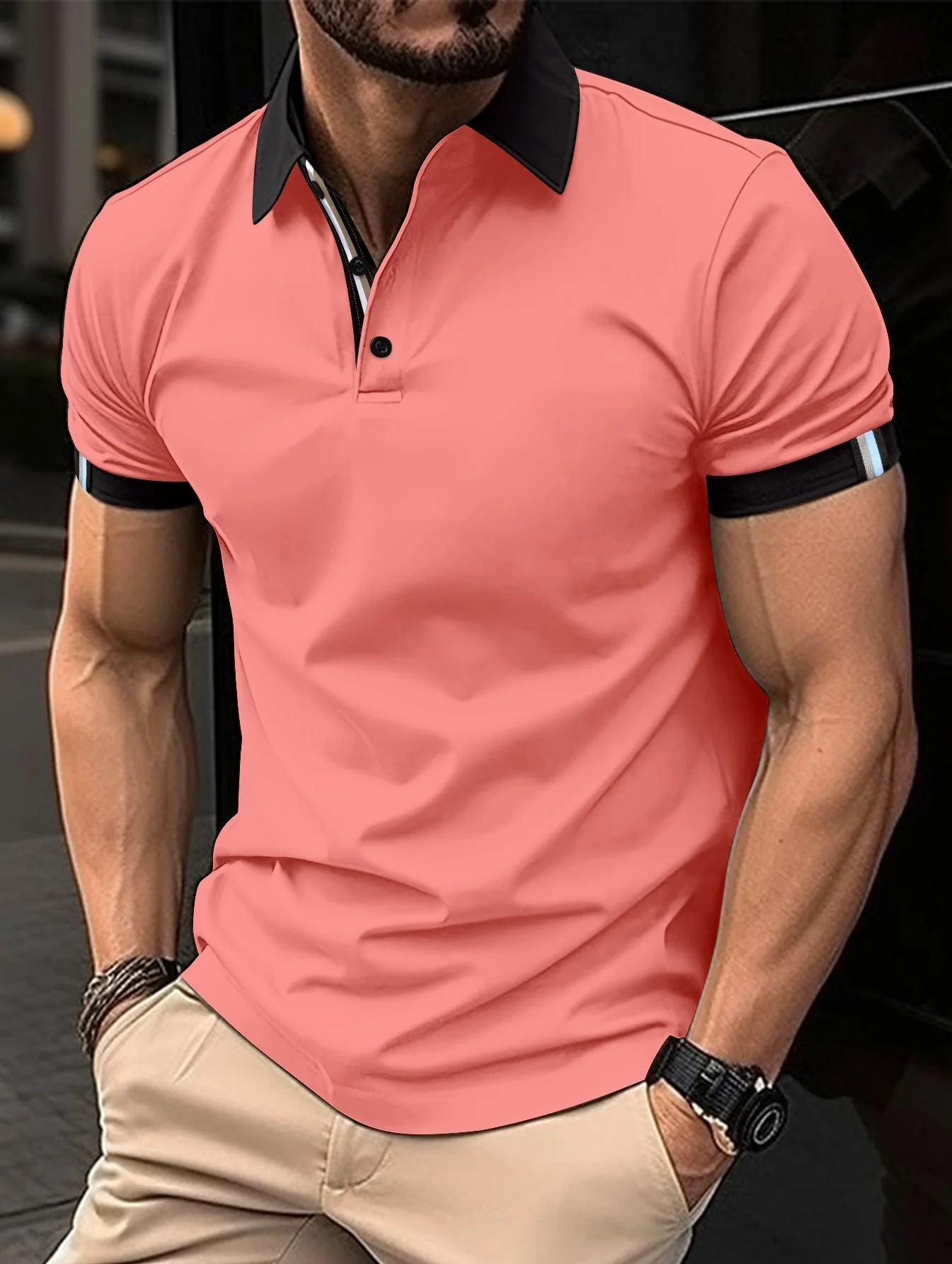 Lucila® | Casual, Plain Polo Shirt For Men - Image 10
