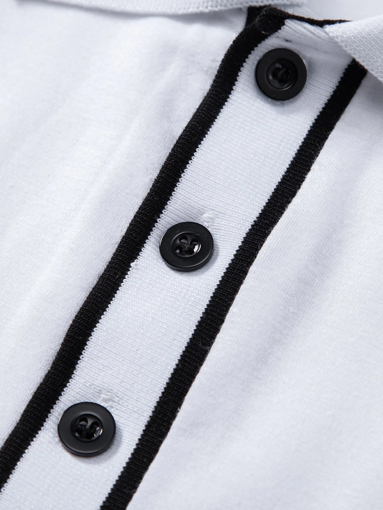 Lucio® | Long Sleeved Contrast Polo Shirt With Pocket - Image 10
