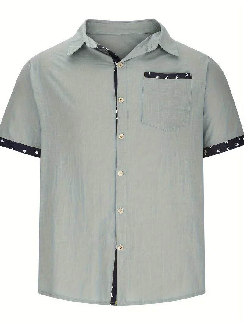 Lucio® | Stylish, Buttoned Short-Sleeved Shirt For Men - Image 5