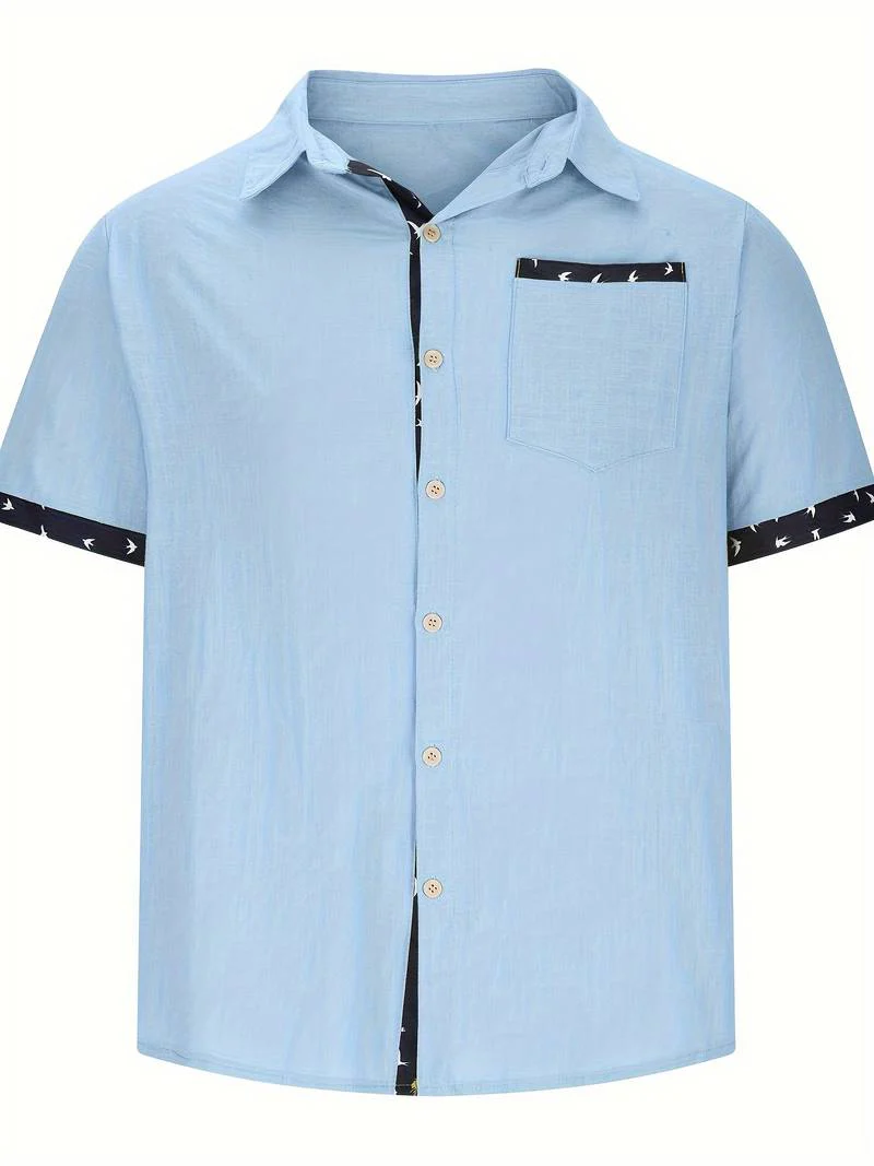 Lucio® | Stylish, Buttoned Short-Sleeved Shirt For Men - Image 7