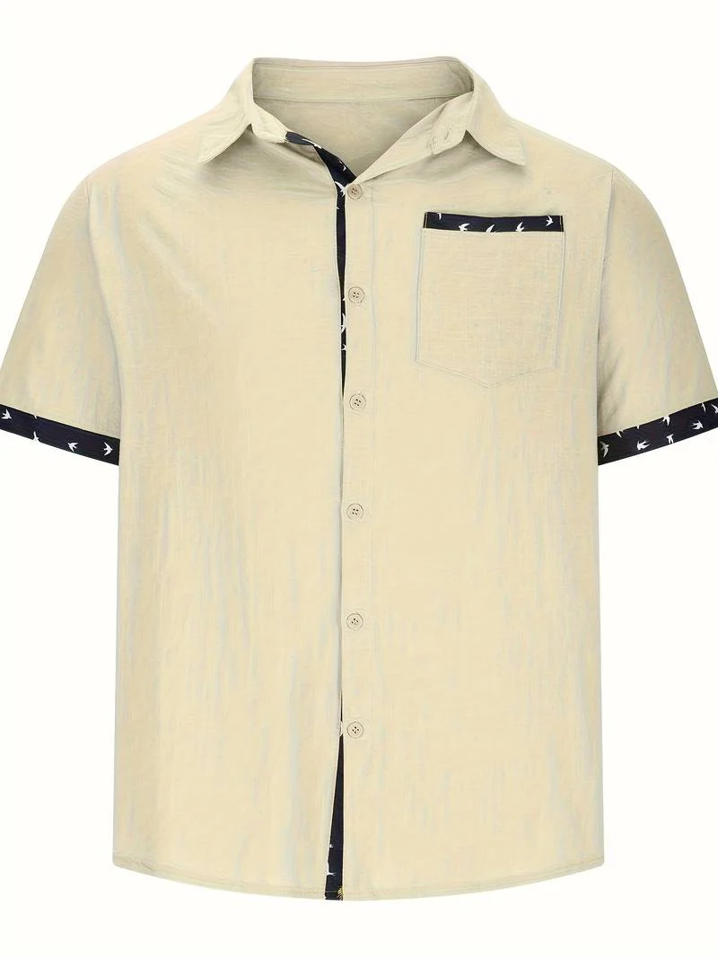 Lucio® | Stylish, Buttoned Short-Sleeved Shirt For Men - Image 8