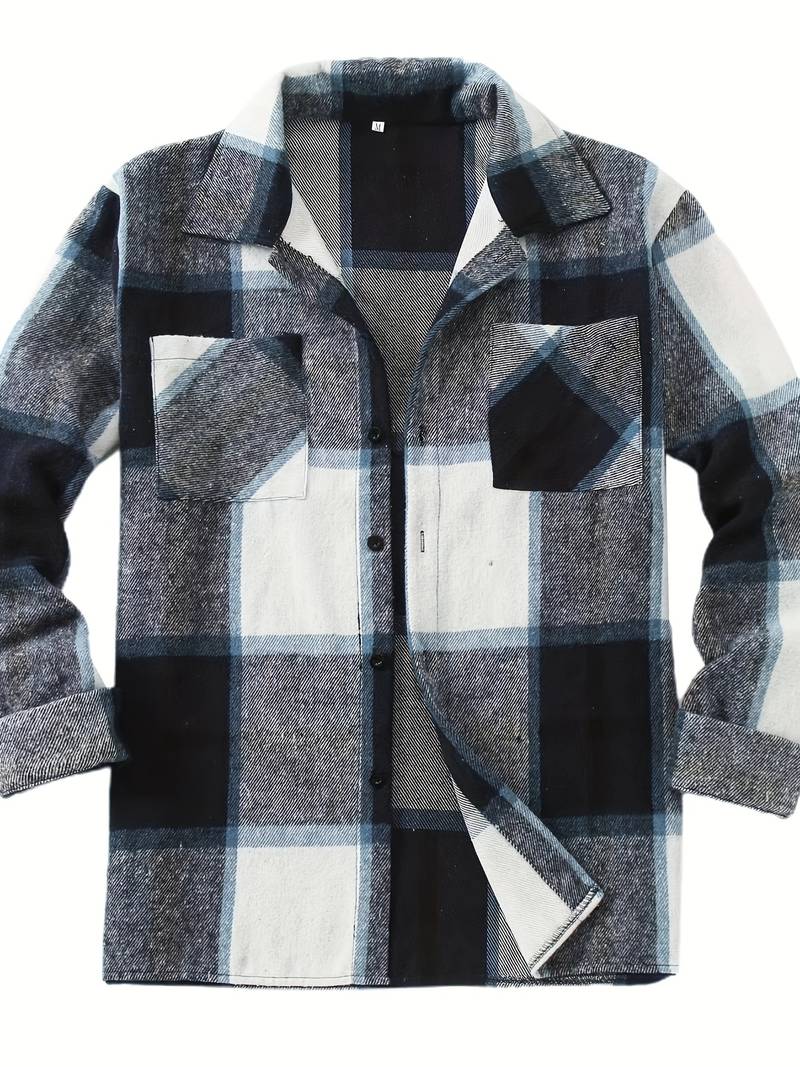 Lucy® | Long Sleeve Button-Down Shirt With Check Pattern For Men - Image 13