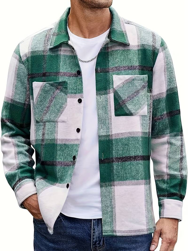 Lucy® | Long Sleeve Button-Down Shirt With Check Pattern For Men - Image 15