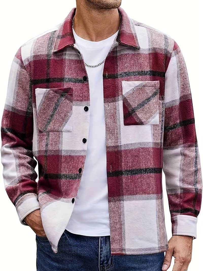 Lucy® | Long Sleeve Button-Down Shirt With Check Pattern For Men - Image 16