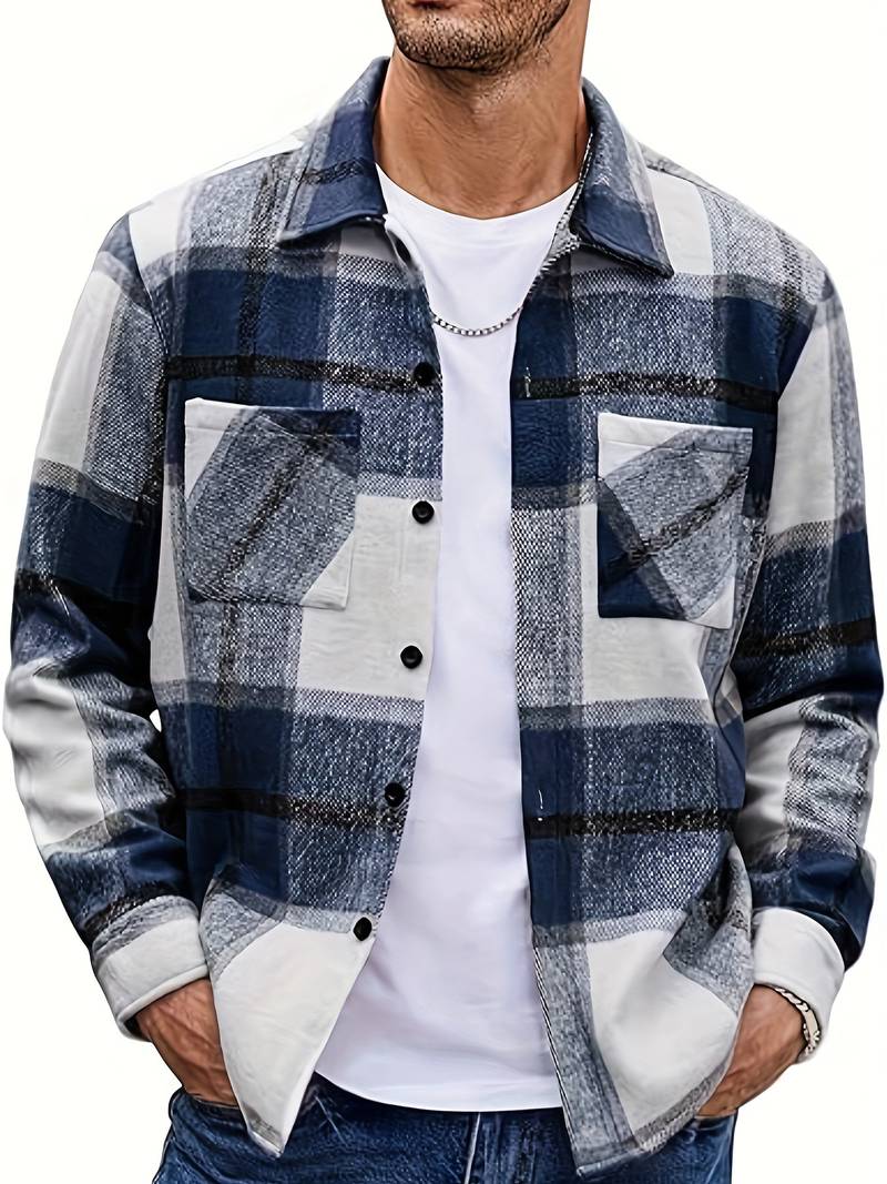 Lucy® | Long Sleeve Button-Down Shirt With Check Pattern For Men - Image 19