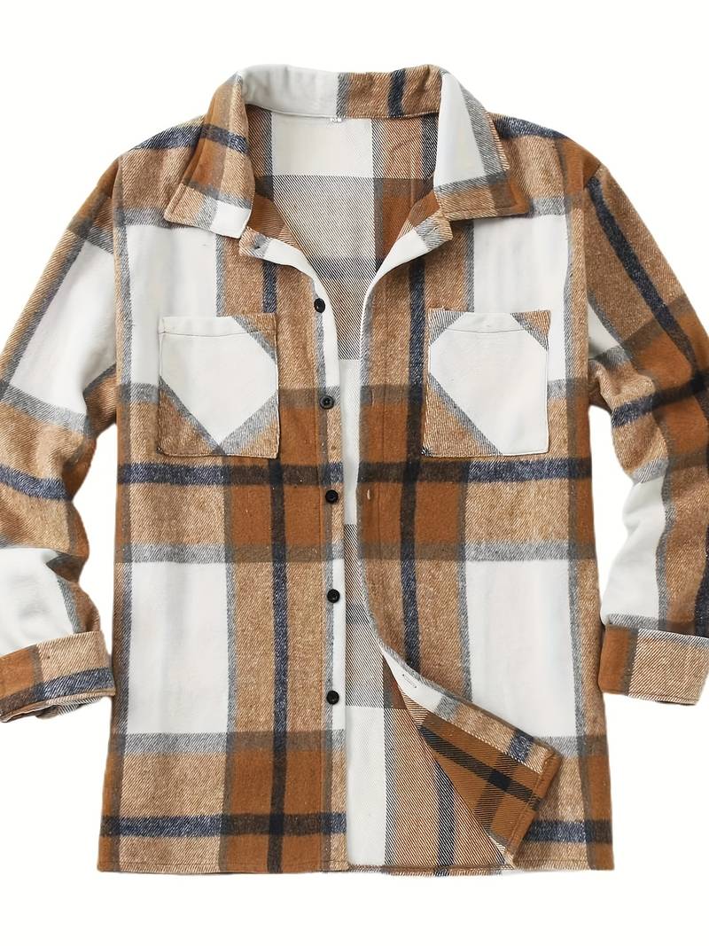 Lucy® | Long Sleeve Button-Down Shirt With Check Pattern For Men - Image 3