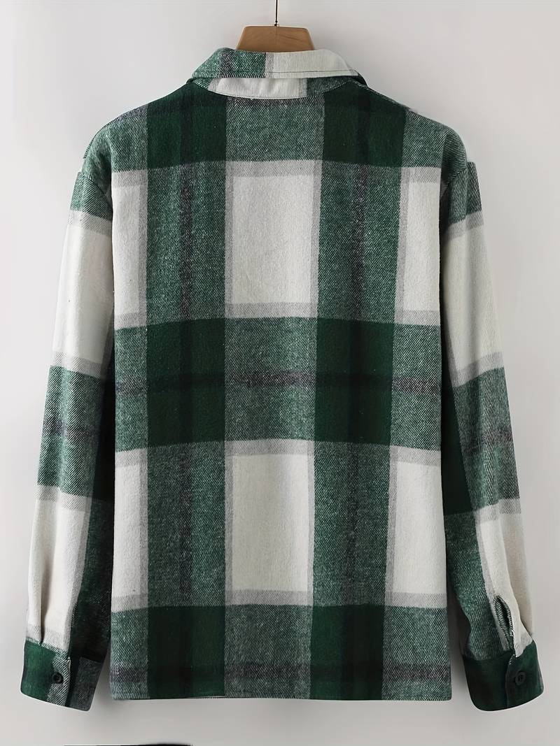 Lucy® | Long Sleeve Button-Down Shirt With Check Pattern For Men - Image 4