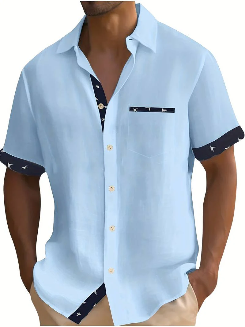 Ludwig® | Stylish, Loose, Matching Color Shirt Made Of Cotton Blend - Image 2