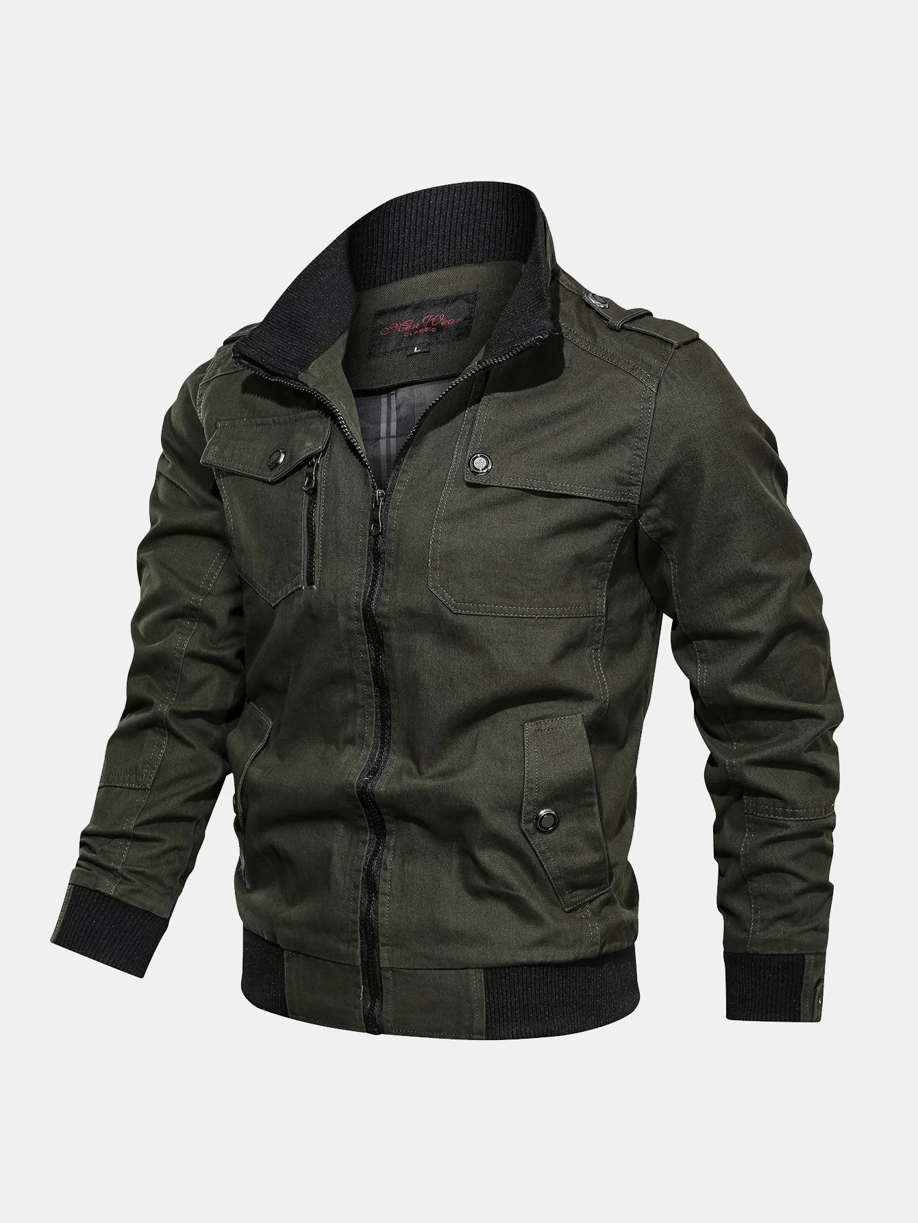 Luis | Chino Zip Up Jacket - Image 3