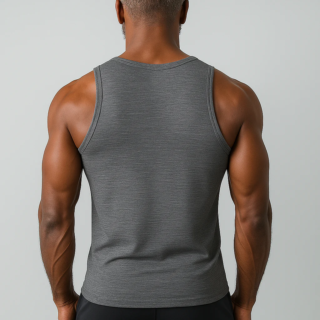 Luis | Men'S Summer Fashion Cotton Blend Henley Collar Tank Top - Image 3