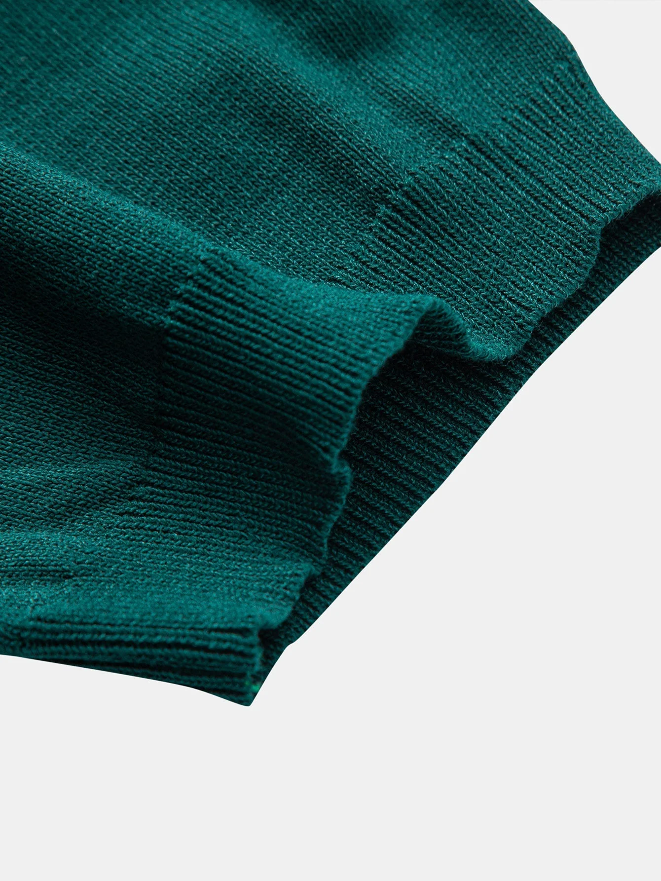 Luke | Stripe Knit Zip Up Polo Shirt - Image 3