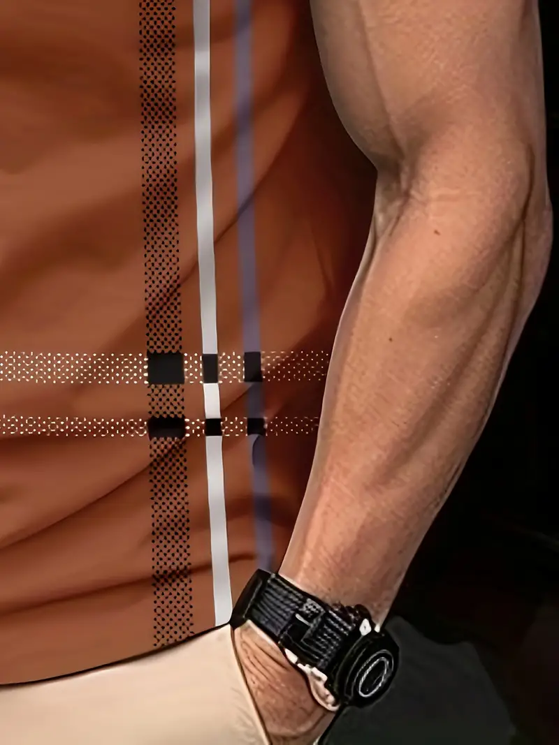 Lurdes® | Stylish Striped Short-Sleeved T-Shirt For Men - Image 14