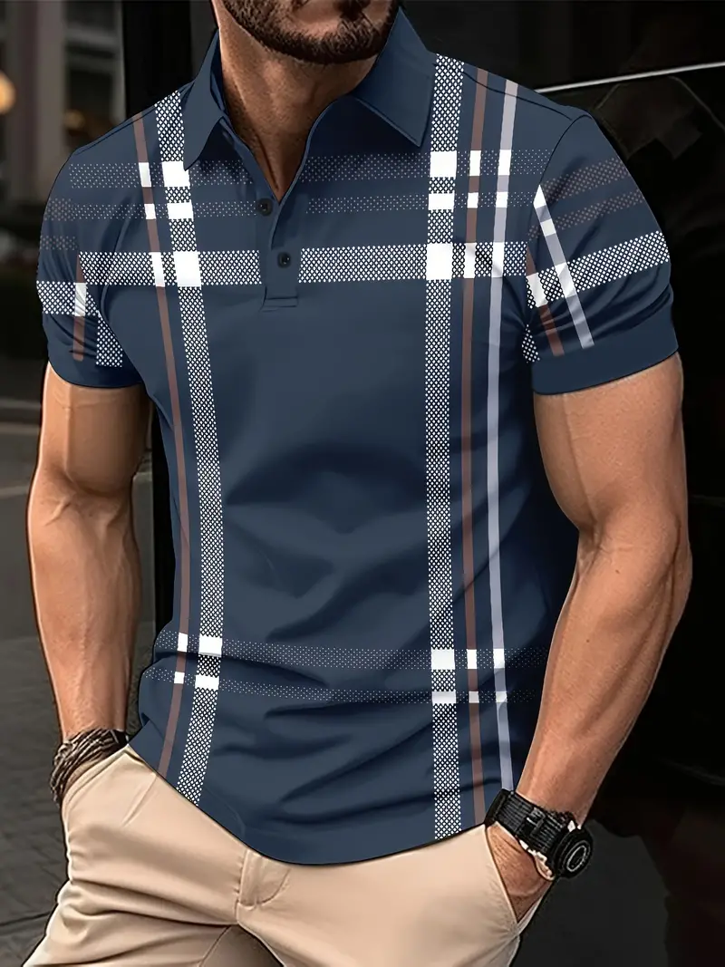 Lurdes® | Stylish Striped Short-Sleeved T-Shirt For Men - Image 17