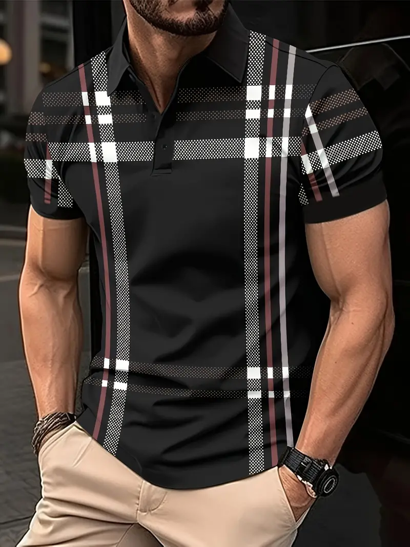 Lurdes® | Stylish Striped Short-Sleeved T-Shirt For Men - Image 18