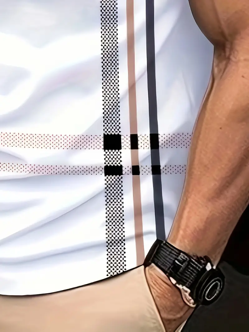 Lurdes® | Stylish Striped Short-Sleeved T-Shirt For Men - Image 3
