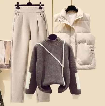 Lutero | Stylish ladies set with trousers, vest and sweater - Image 2