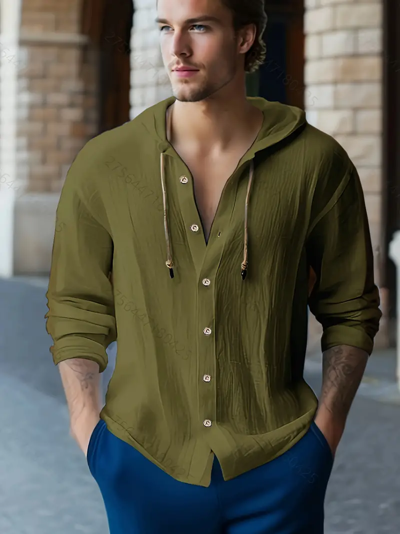 Lynea® | Casual Hooded Shirt With Buttons - Image 17